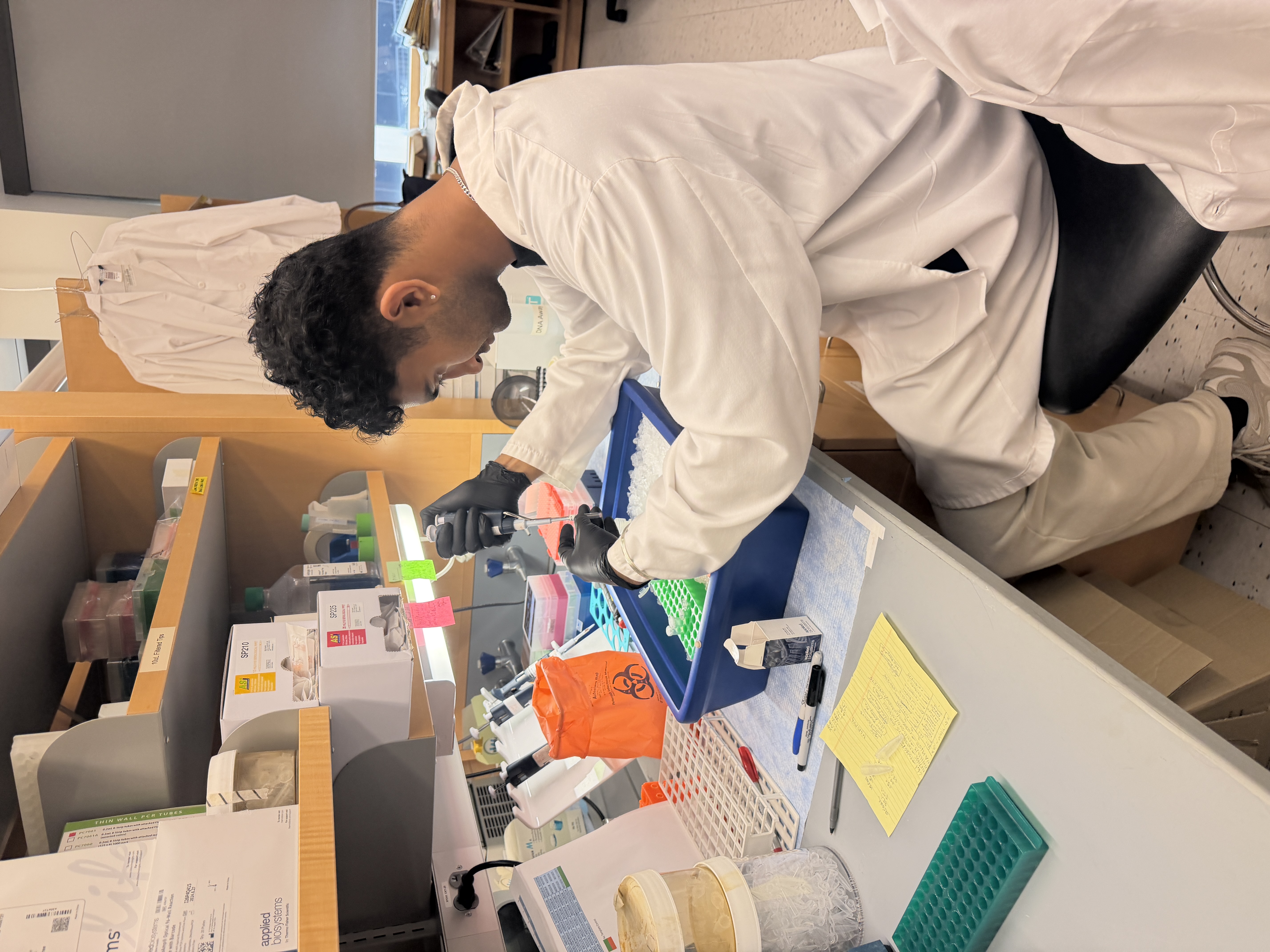 Nihal Bharath in the lab