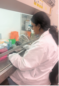 Nitya Ravula at the bench