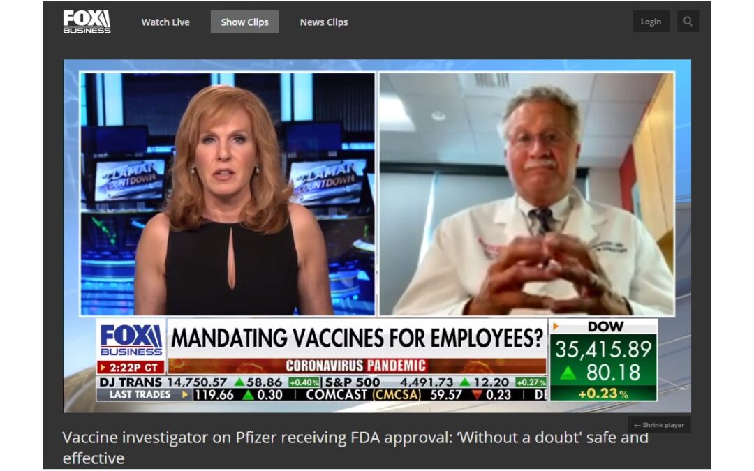 Vaccine investigator on Pfizer receiving FDA approval: ‘Without a doubt’ safe and effective.