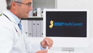 photo - Jersey Health Connect logo on computer