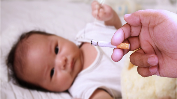 Smoking Throughout Pregnancy is Tied to Five-fold-Plus Risk of Sudden Unexpected Infant Death.